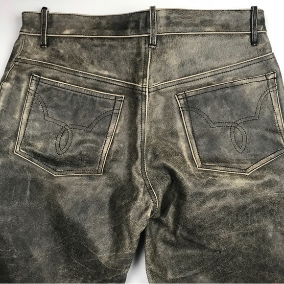 Jim Morrison Style Leather Pants & Shirt Size: Large, Pants Size: 34 x 34 - Picture 11 of 17
